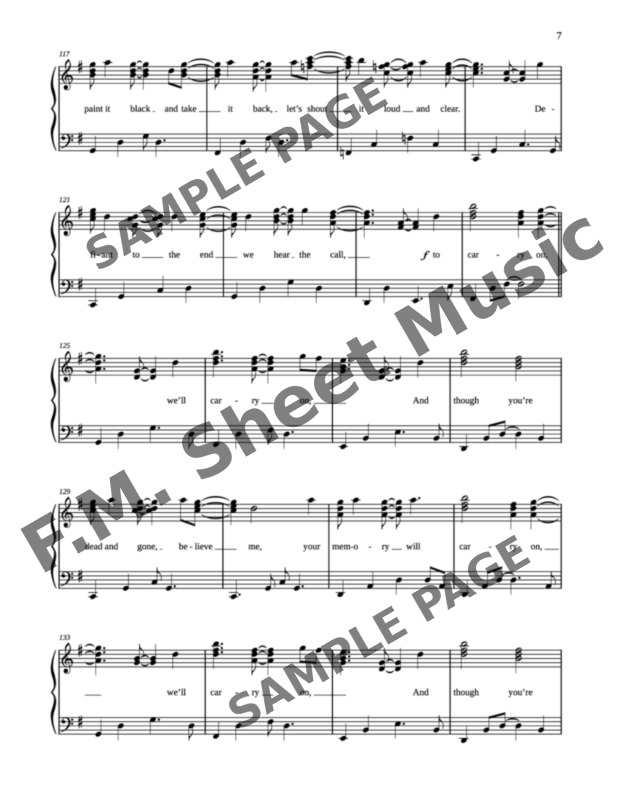 Welcome to the Black Parade (Advanced Piano) By My Chemical Romance - F